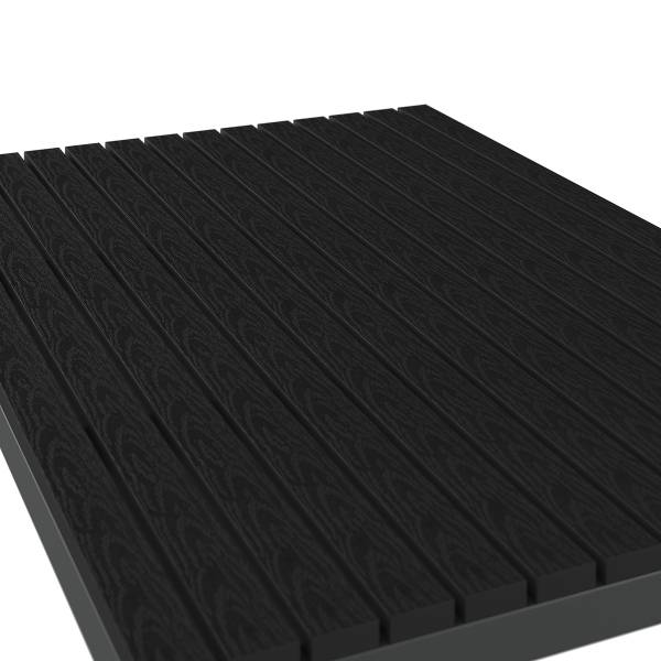 Tuinkeukentafel Portol aluminium/kunststof - zwart