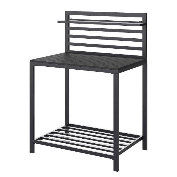 Tuinkeukentafel Portol aluminium/kunststof - zwart