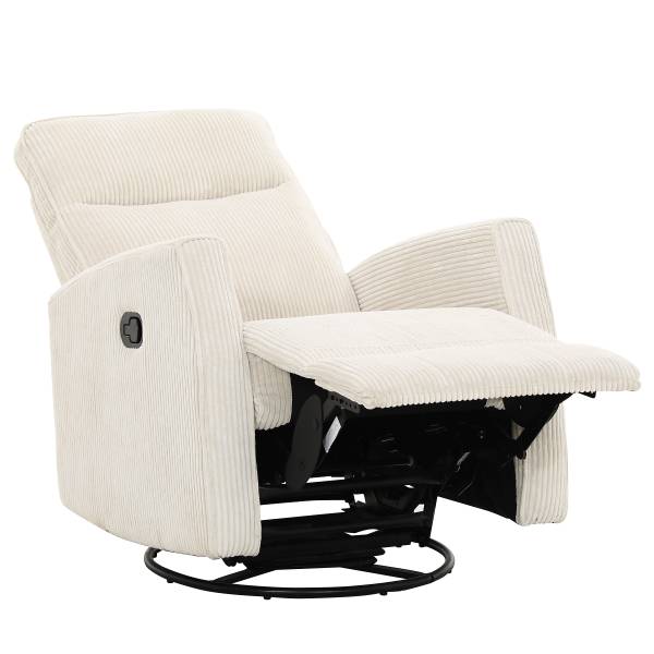 Fernsehsessel Poleo Cordstoff Doina: Creme