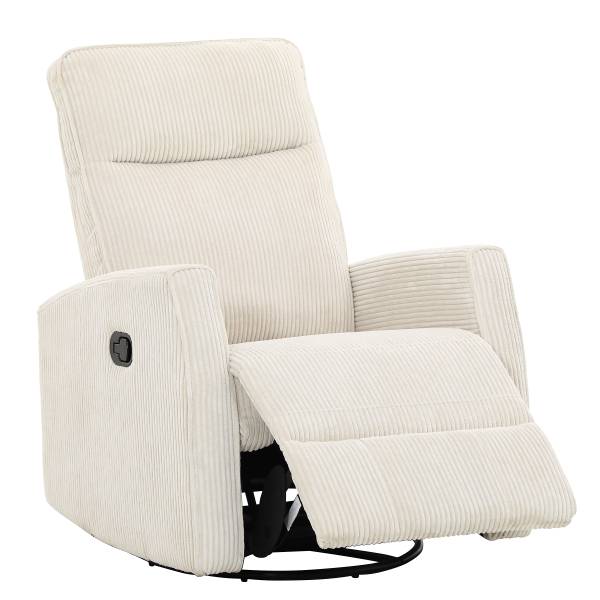 Fernsehsessel Poleo Cordstoff Doina: Creme