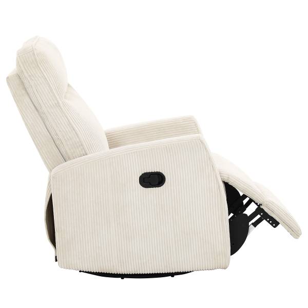 Fernsehsessel Poleo Cordstoff Doina: Creme
