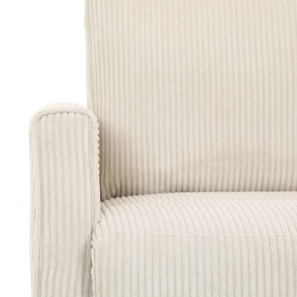 Fernsehsessel Poleo Cordstoff Doina: Creme