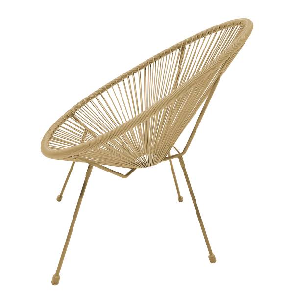 Sitzgruppe Copacabana 3-teilig Stahl / Polyrattan - Beige