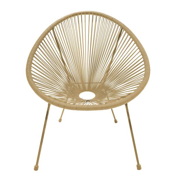 Sitzgruppe Copacabana 3-teilig Stahl / Polyrattan - Beige