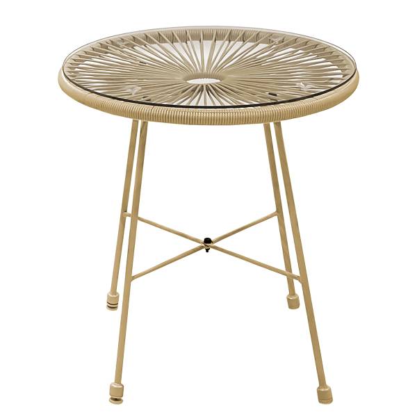 Sitzgruppe Copacabana 3-teilig Stahl / Polyrattan - Beige