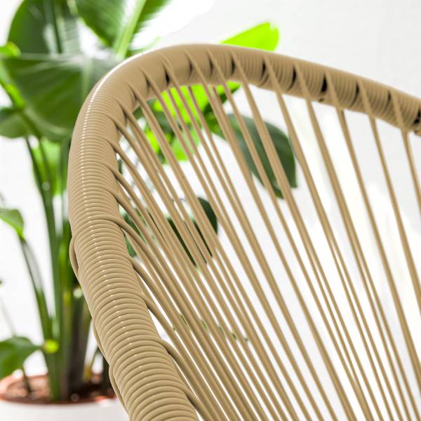 Sitzgruppe Copacabana 3-teilig Stahl / Polyrattan - Beige