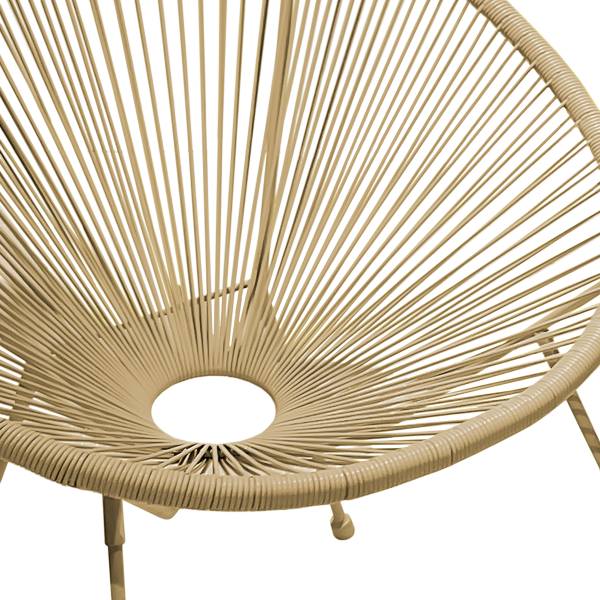 Sitzgruppe Copacabana 3-teilig Stahl / Polyrattan - Beige
