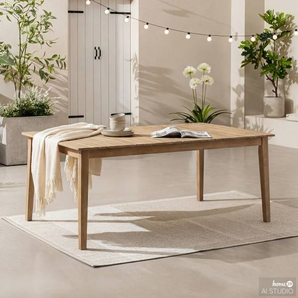 Massiver Gartentisch Bojo Akazie massiv - Braun