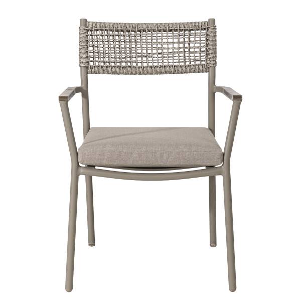 Gartenstuhl Kiran 2er-Set Aluminium / Polyester - Grau