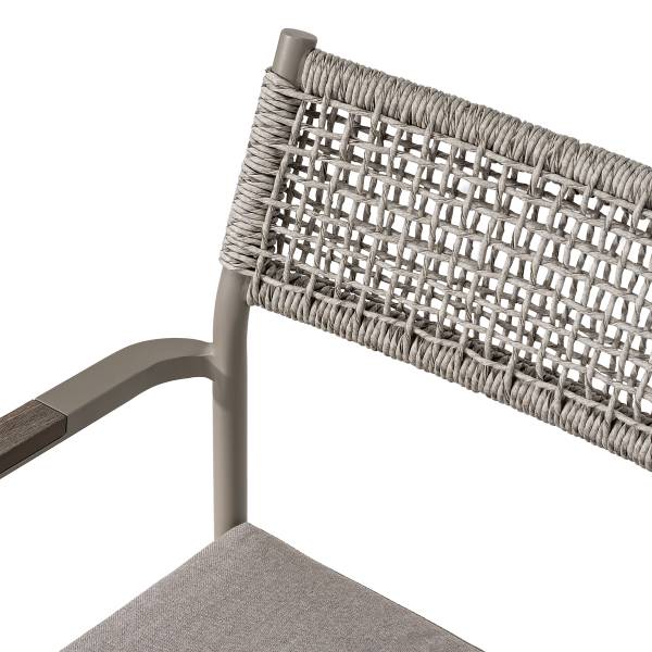 Gartenstuhl Kiran 2er-Set Aluminium / Polyester - Grau