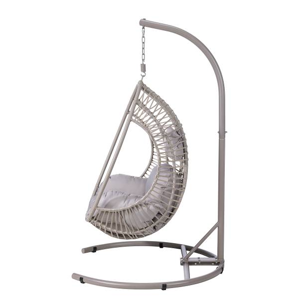 Sedia sospesa Kayoa Rattan sintetico / Acciaio - Beige