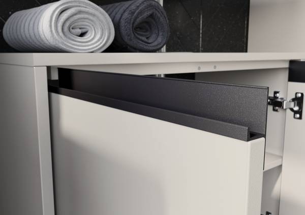 Ensemble de salle de bain Lemont 3 pcs Gris minéral