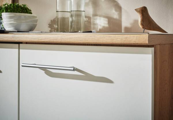 Cuisine îlot Hilde variante A Blanc - Largeur : 280 cm