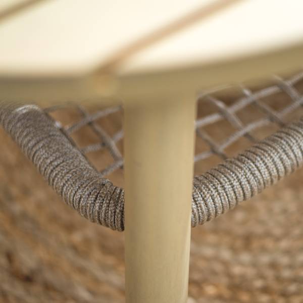 Loungeset Lysandra 4-teilig Akazie massiv / Polyester - Braun / Beige