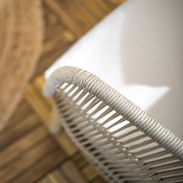 Loungeset Lysandra 4-teilig Akazie massiv / Polyester - Braun / Beige