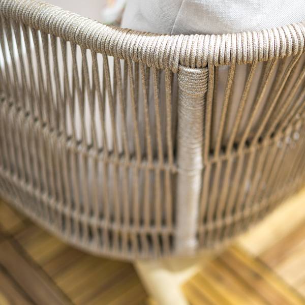 Loungeset Lysandra 4-teilig Akazie massiv / Polyester - Braun / Beige