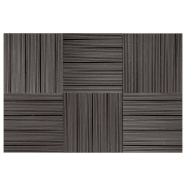 12er-Set Terrassenfliese Thish Grau