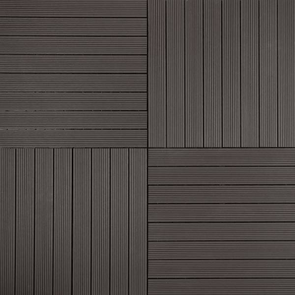 12er-Set Terrassenfliese Thish Grau