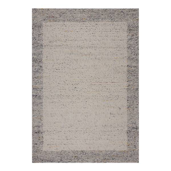 Kurzflorteppich Bobble Typ B Wolle / Polyester - Schwarz - 160 x 230 cm