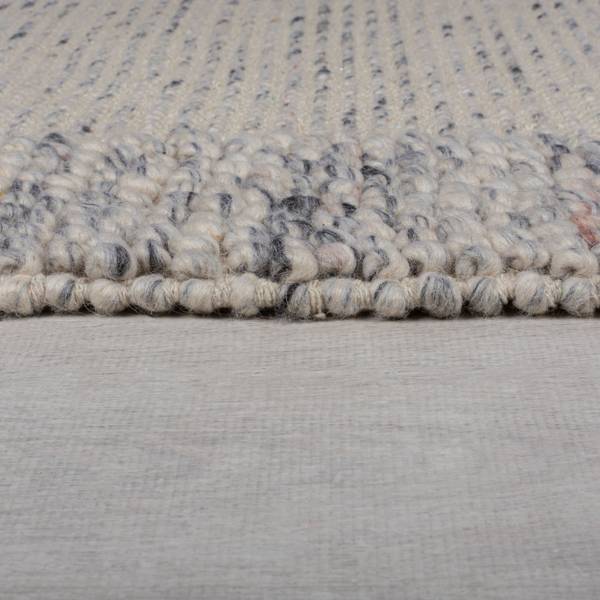 Kurzflorteppich Bobble Typ B Wolle / Polyester - Schwarz - 160 x 230 cm