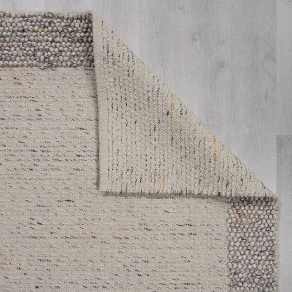 Kurzflorteppich Bobble Typ B Wolle / Polyester - Schwarz - 160 x 230 cm