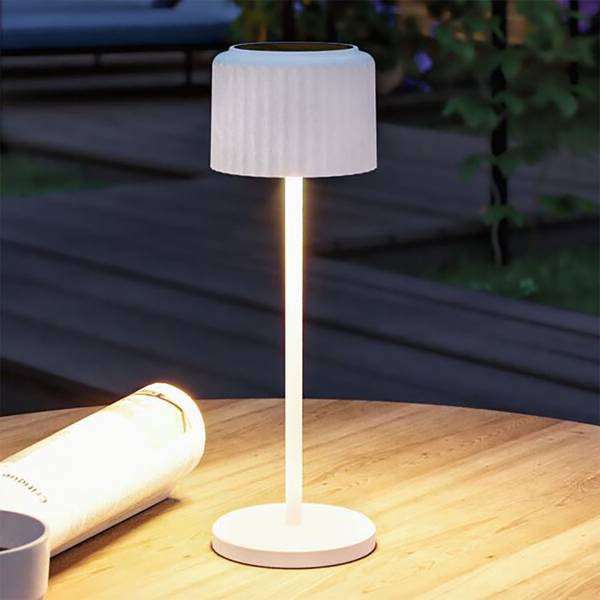 Lampada da tavolo solare Else Bianco