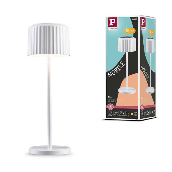 Lampada da tavolo solare Else Bianco