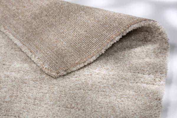 Hochflorteppich Amaze Uni Polyester - Sand - 80 x 150 cm