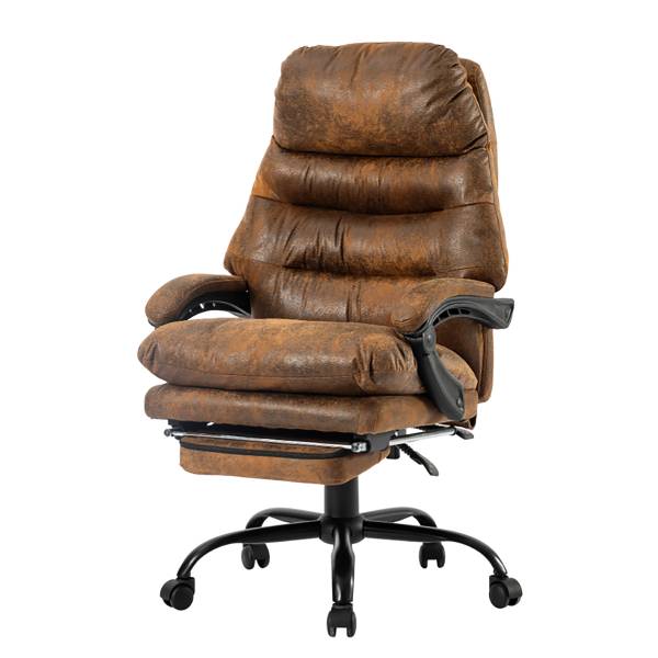 Bürodrehstuhl Edun Antiklederlook - Braun