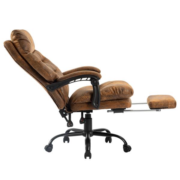 Bürodrehstuhl Edun Antiklederlook - Braun