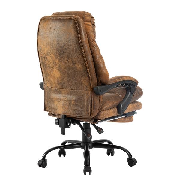 Bürodrehstuhl Edun Antiklederlook - Braun