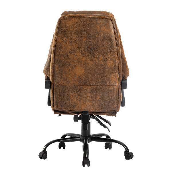 Bürodrehstuhl Edun Antiklederlook - Braun