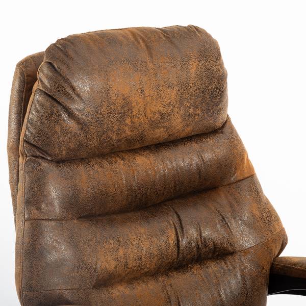 Bürodrehstuhl Edun Antiklederlook - Braun