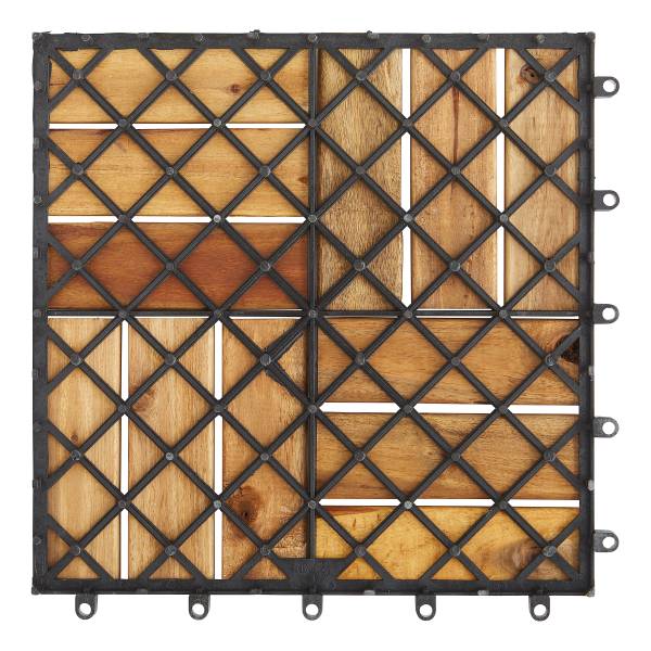 33 carreaux pour terrasse Temai, type B Acacia massif - Acacia Marron clair