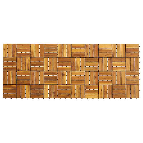 33 carreaux pour terrasse Temai, type B Acacia massif - Acacia Marron clair