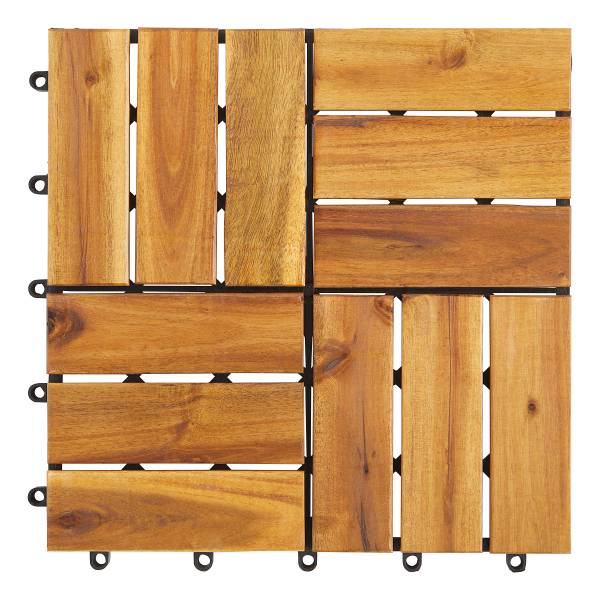 33 carreaux pour terrasse Temai, type B Acacia massif - Acacia Marron clair