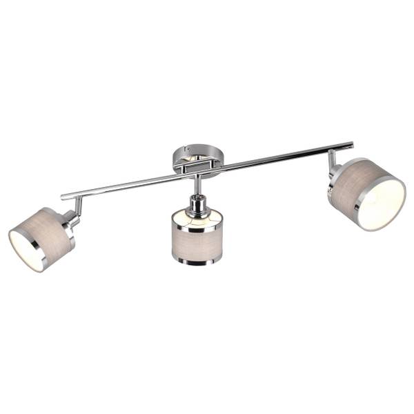 Deckenleuchte Arosa Eisen - Chrom - Flammenanzahl: 3