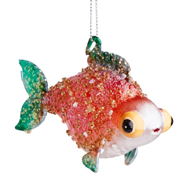 Addobbo natalizio HANG ON Pesce e perle Vetro - Arancione