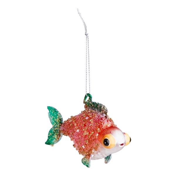 Addobbo natalizio HANG ON Pesce e perle Vetro - Arancione