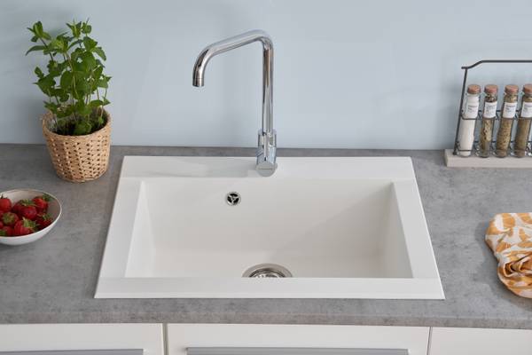 Évier Ohio variante A Blanc