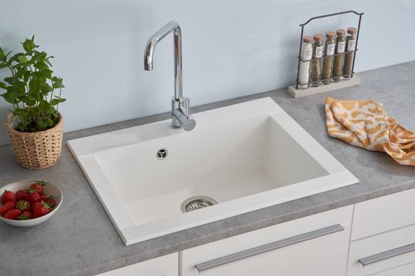 Évier Ohio variante A Blanc