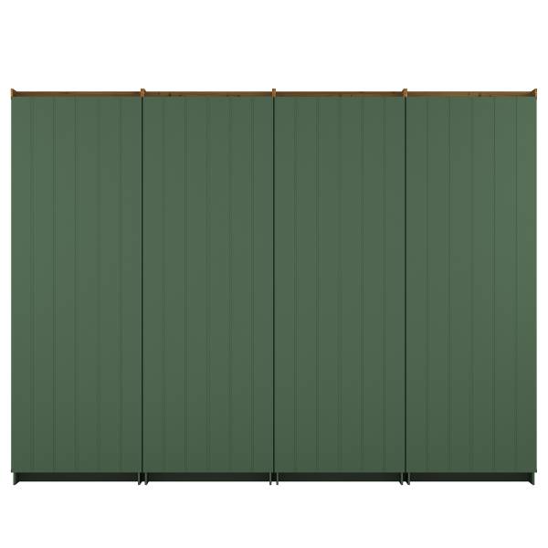 Massive Bücherwand LILLEHAMMER Typ G Kiefer massiv - Kiefer Waldgrün / Kiefer Honig