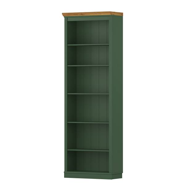 Massive Bücherwand LILLEHAMMER Typ G Kiefer massiv - Kiefer Waldgrün / Kiefer Honig