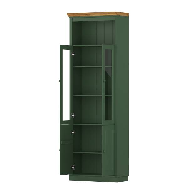 Massive Bücherwand LILLEHAMMER Typ G Kiefer massiv - Kiefer Waldgrün / Kiefer Honig