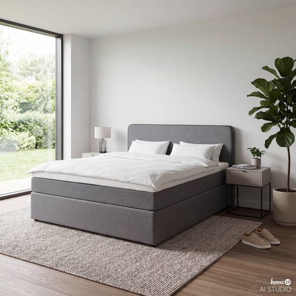 Boxbett Ciamber Dunkelgrau - 180 x 200cm