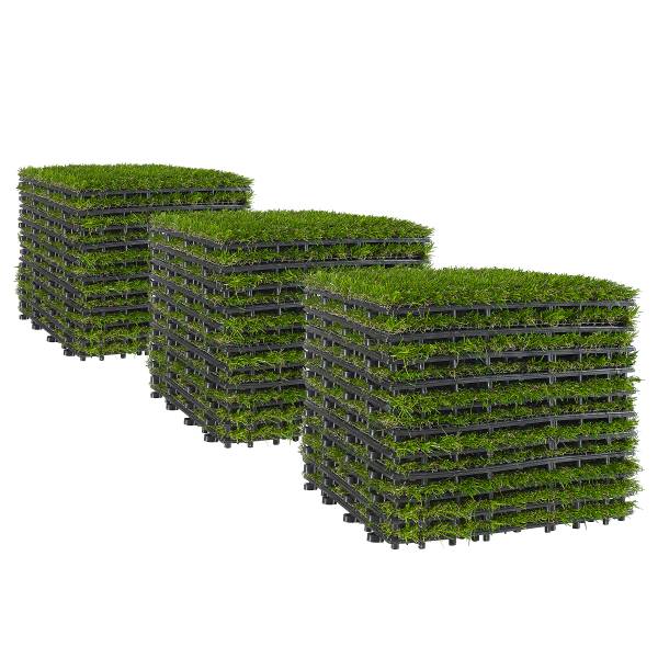 Set 33 piastrelle prato sintetico Freg Verde