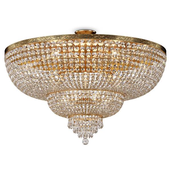 Kroonluchter Palace type A kristalglas/metaalmix - 18-lichts