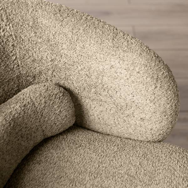 Fauteuil Lounge pivotant LANARE Taupe