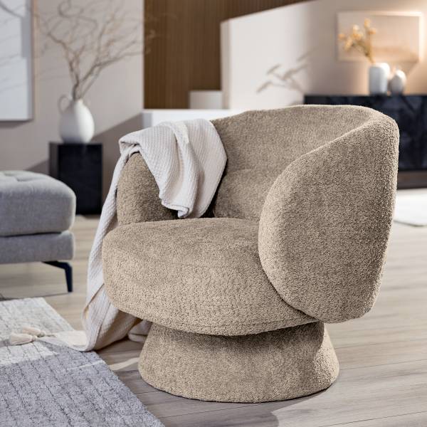 Drehbarer Loungesessel LANARE Taupe