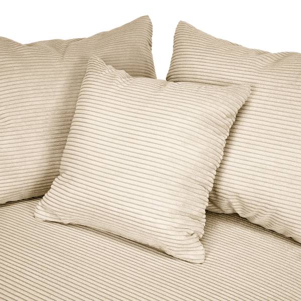 Ecksofa Dovi Cordstoff Calice: Creme